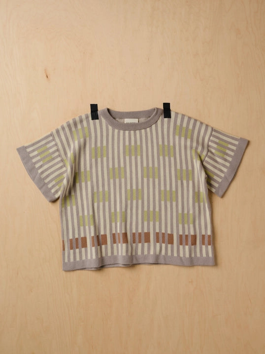 Bauhaus Short Sleeve Sweater Tee - Cumulus