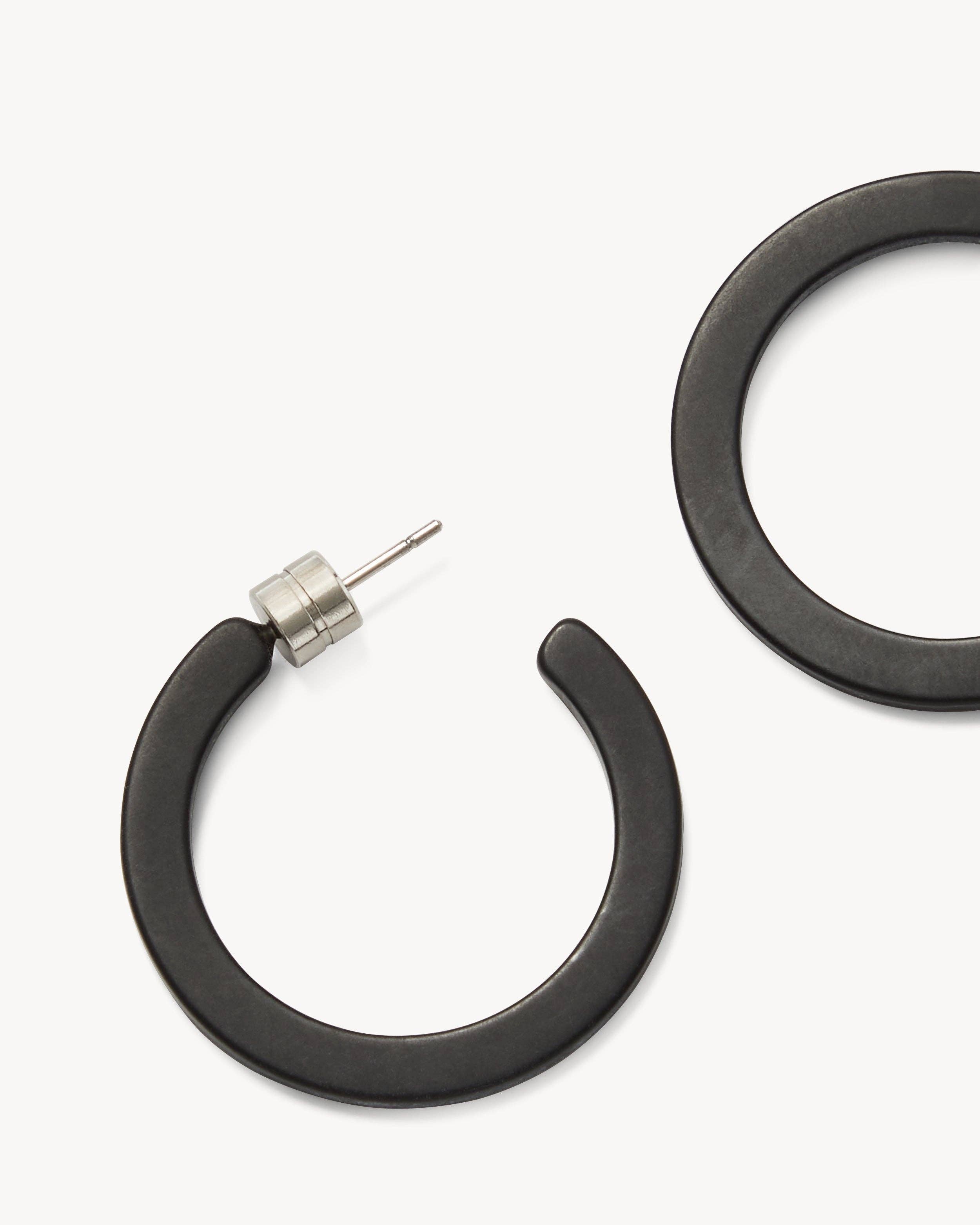 Mini Hoops in Black Matte