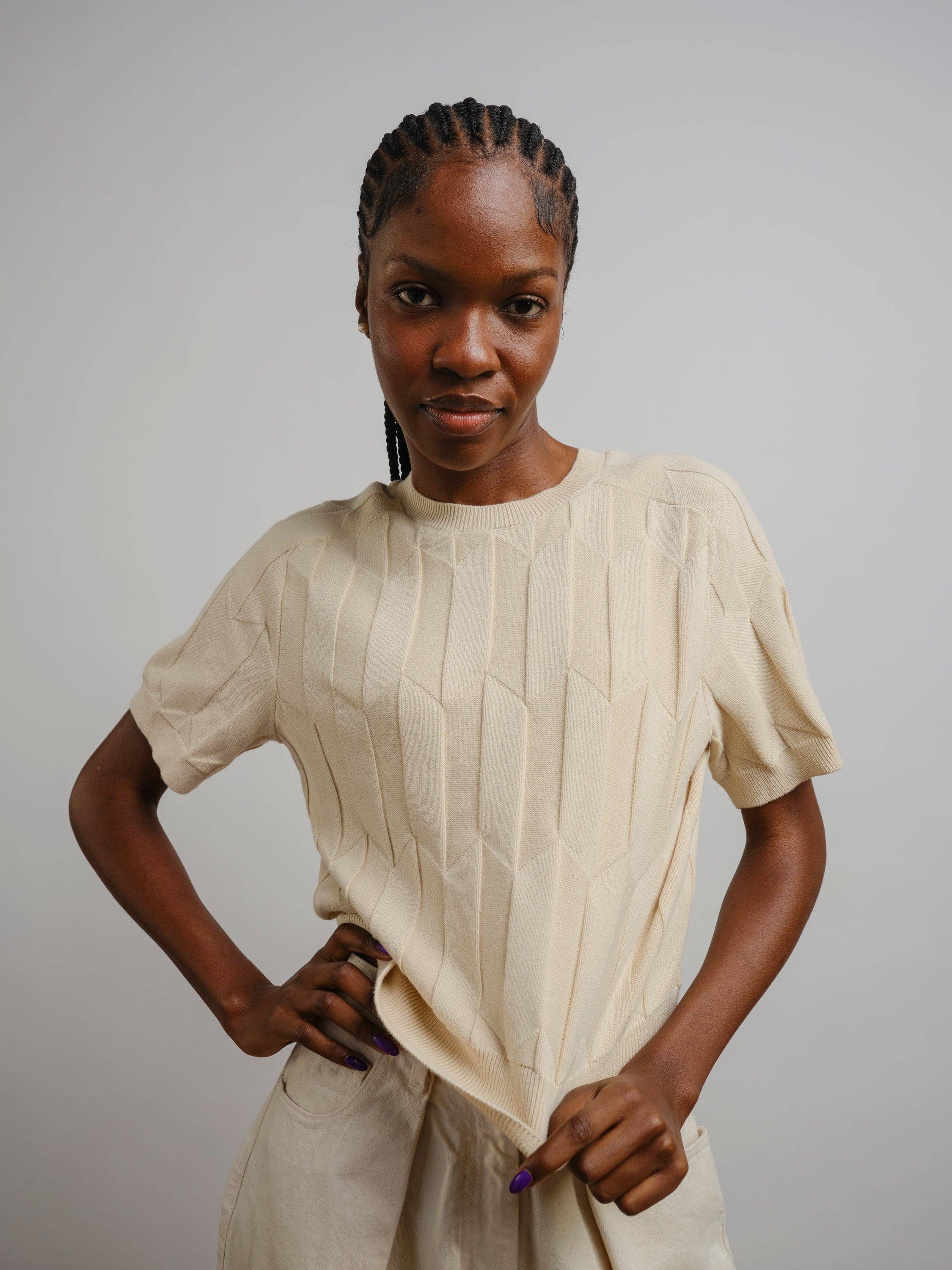 Chevron Ruben Tee - Birch