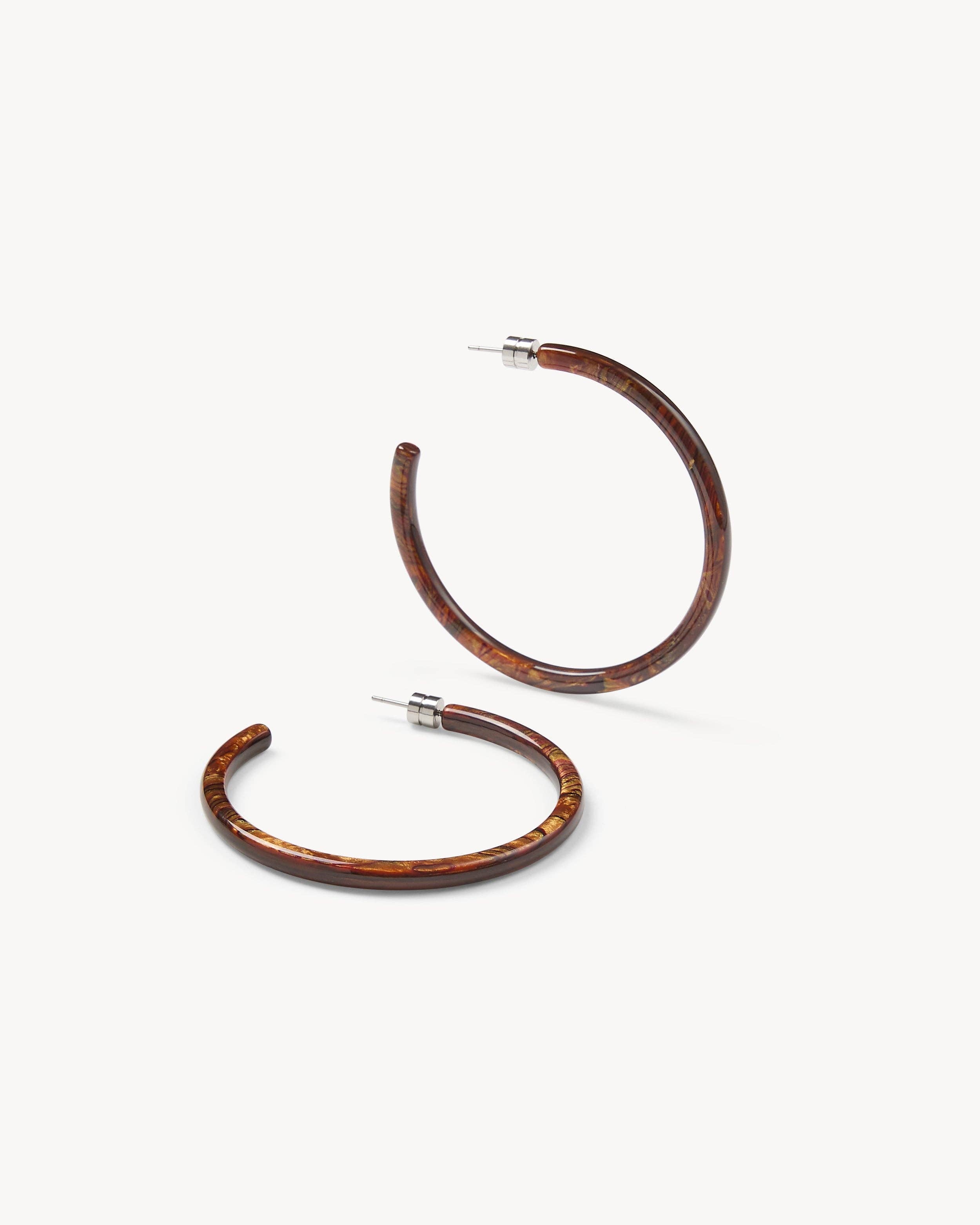 Large Hoops in Bronze