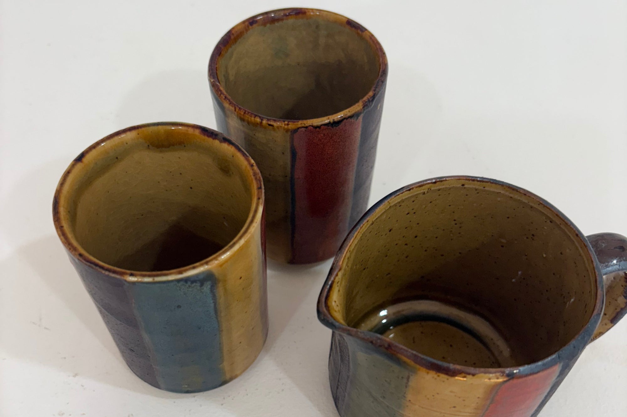 Vintage Japanese Striped Set of 3
