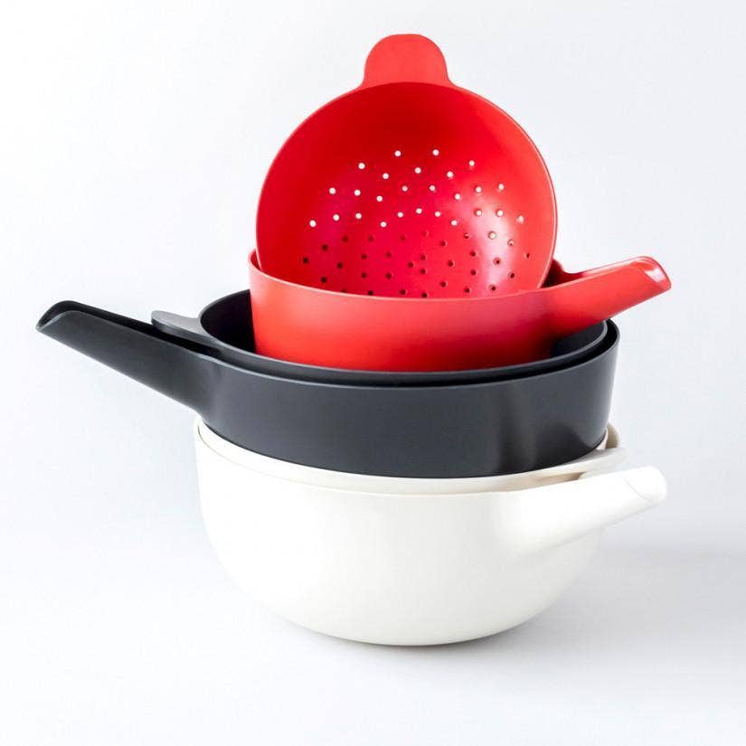 Pronto Small Mixing Bowl & Colander Set - Black