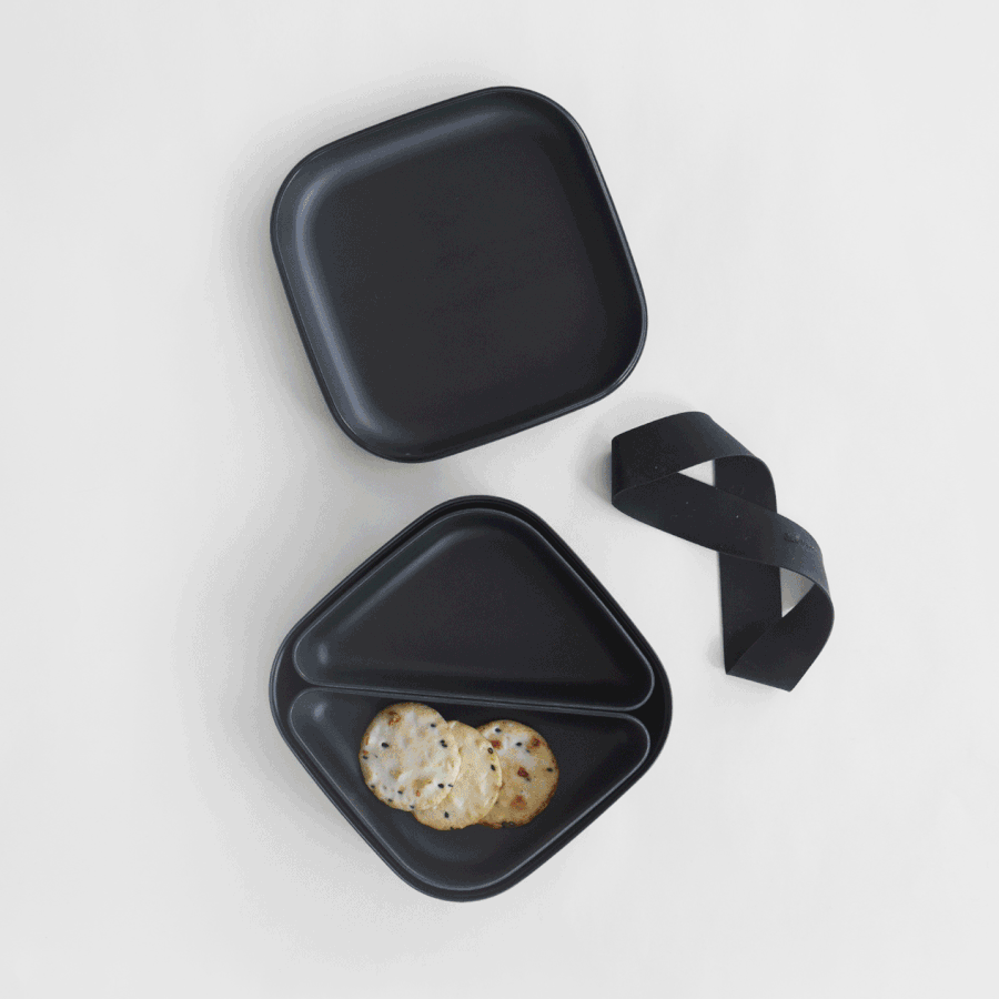 Go Square Bento Lunch Box - Black