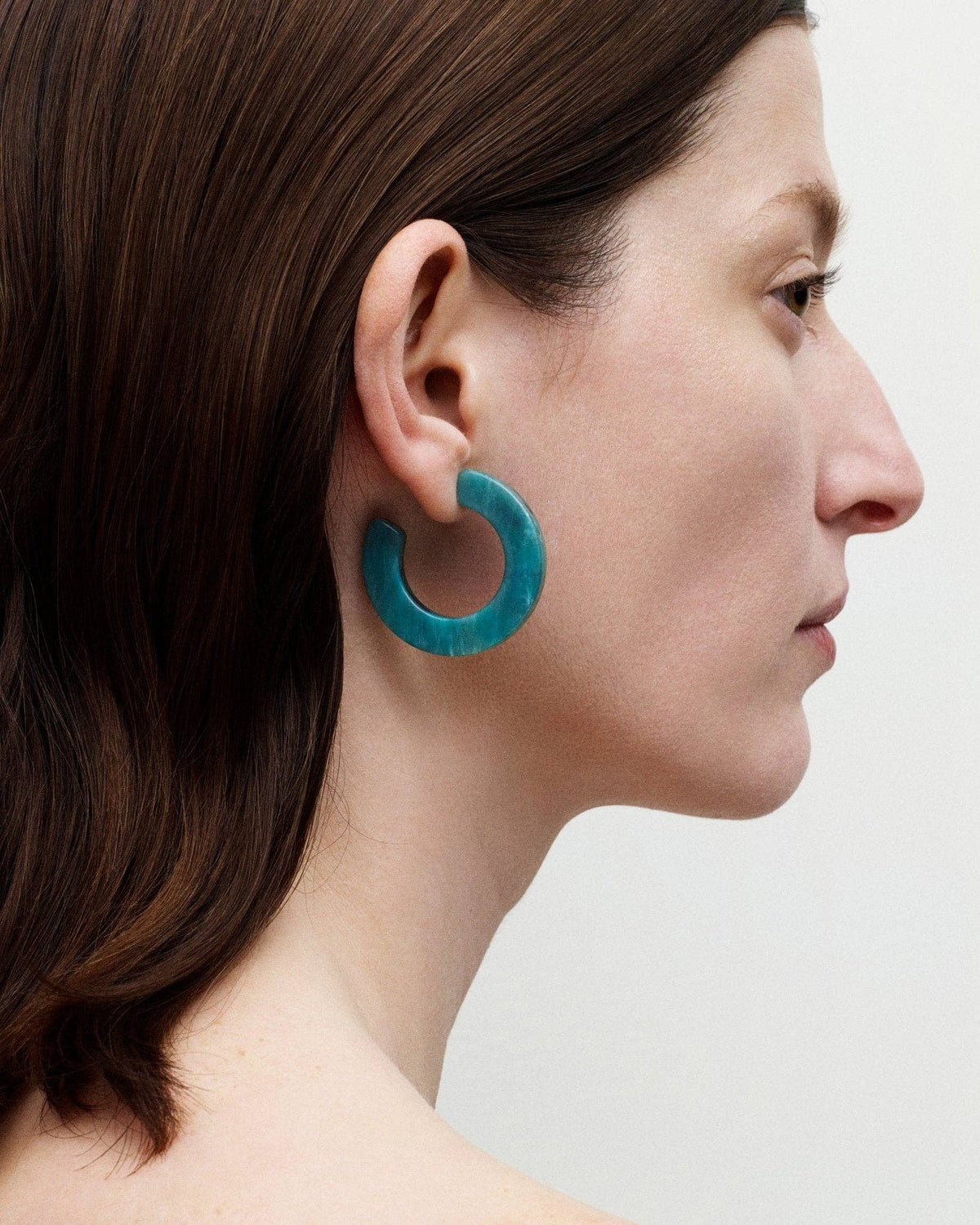 MACHETE Kate Hoops in Poppy, vibrant orange hoop earrings with a bold, modern design displayed on a white background.