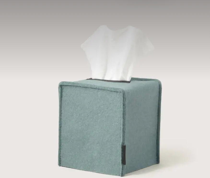 Merino wool small tissue box cover