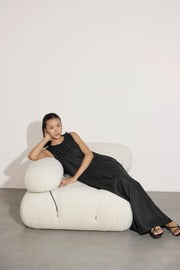 Pleated Maxi Dress - Black