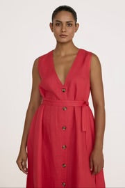 V-Neck Midi Dress