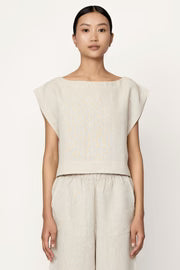 Linen High/Low Top
