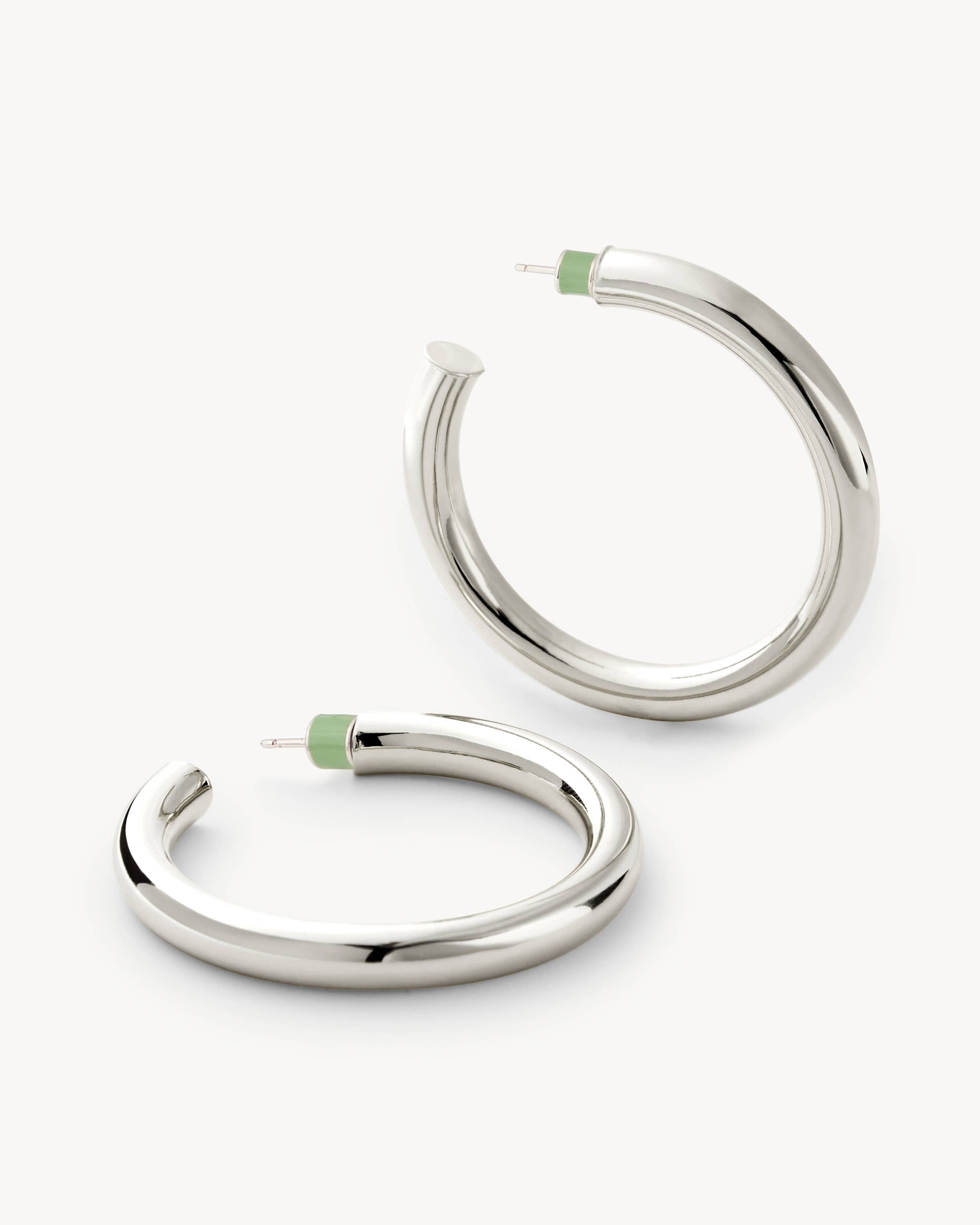2" Perfect Hoops in Silver