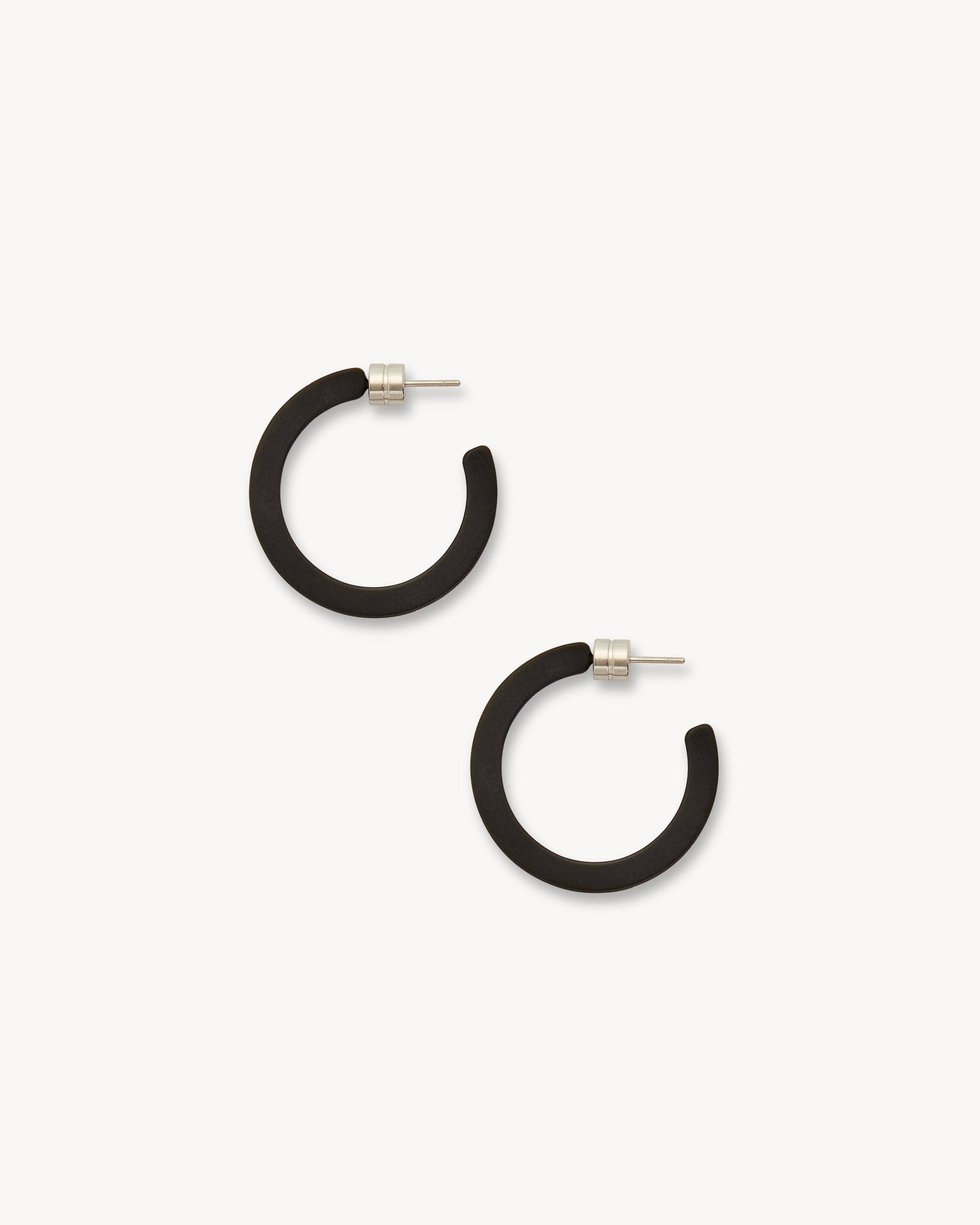 Mini Hoops in Black Matte