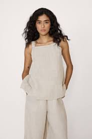 Linen Tie Back Top