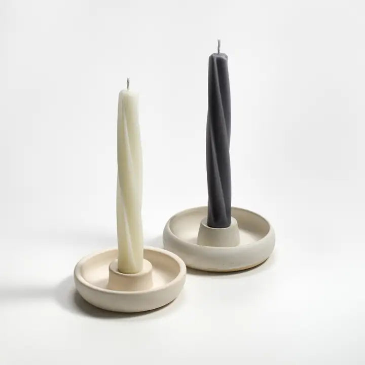 9" Twist Caper Candles (Black)