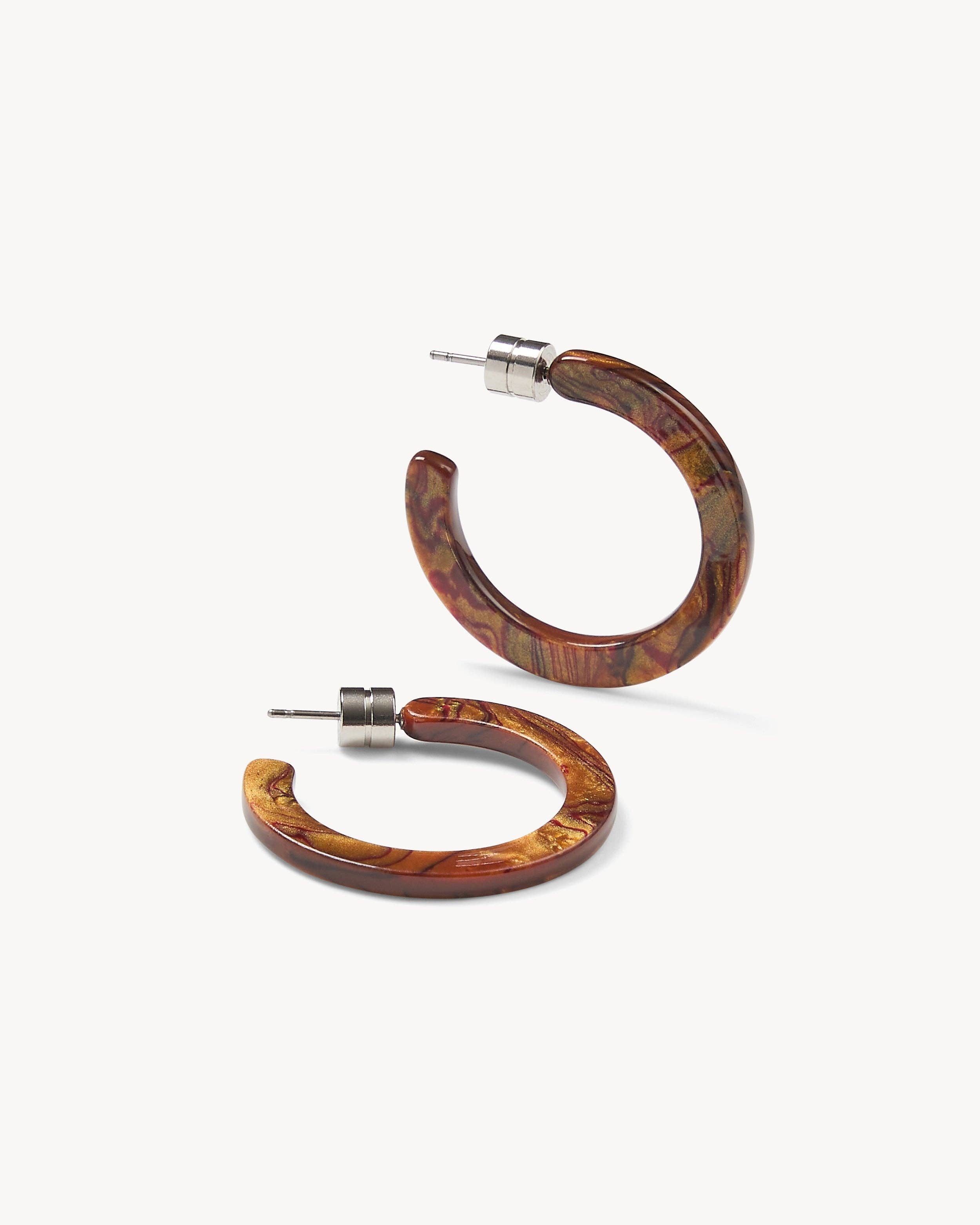 Mini Hoops in Bronze