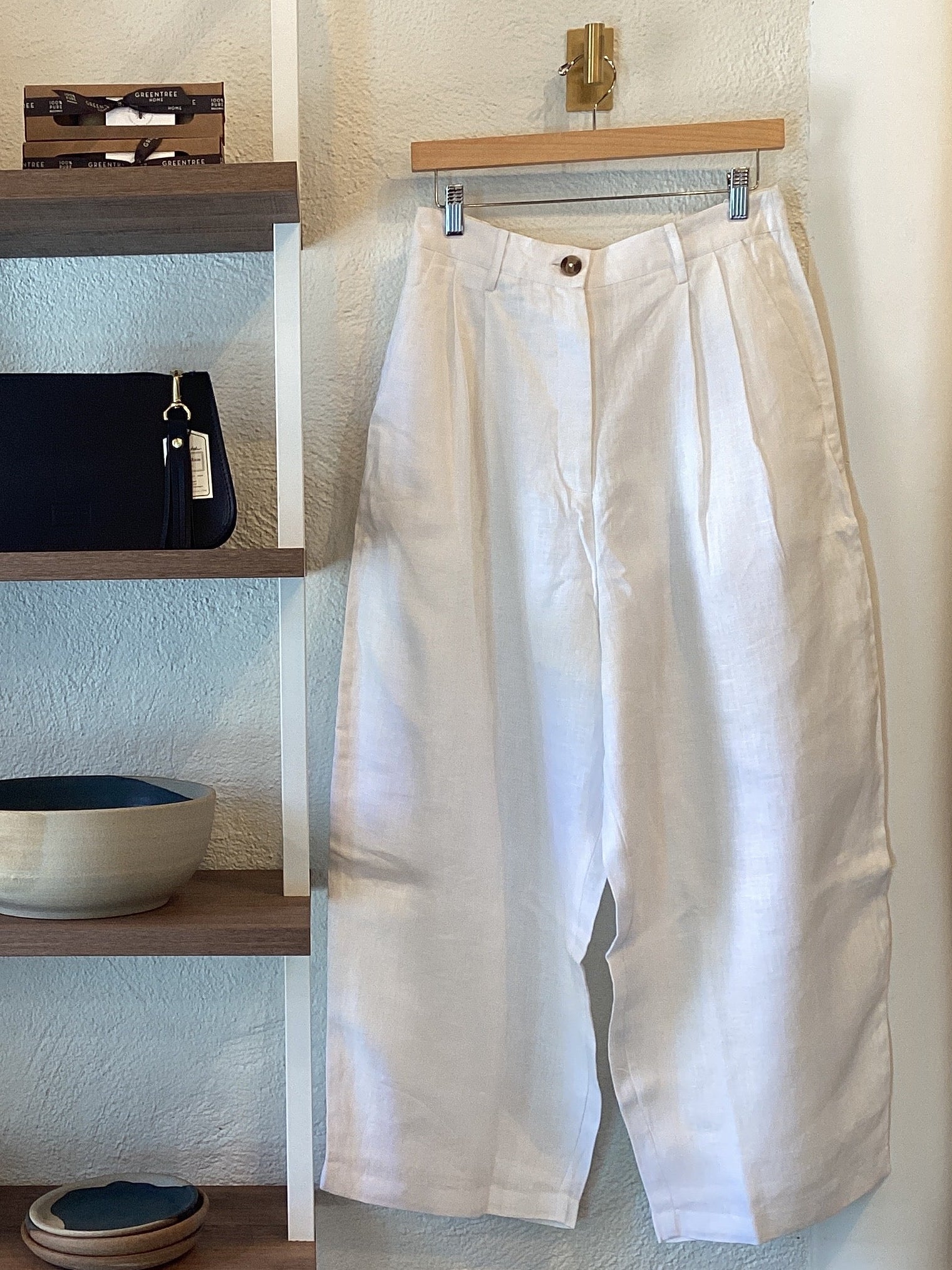 Boyfriend Pant - White Linen