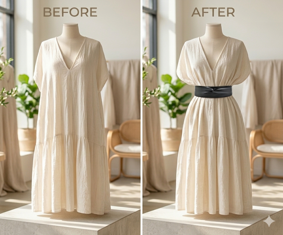 Black adjustable wrap belt from ADA Collection Belts, featuring a sleek design and versatile style for everyday wear.
