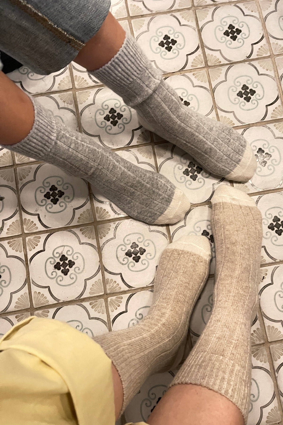 Le Bon Shoppe classic cashmere socks in neutral colors, soft and cozy for comfortable wear.