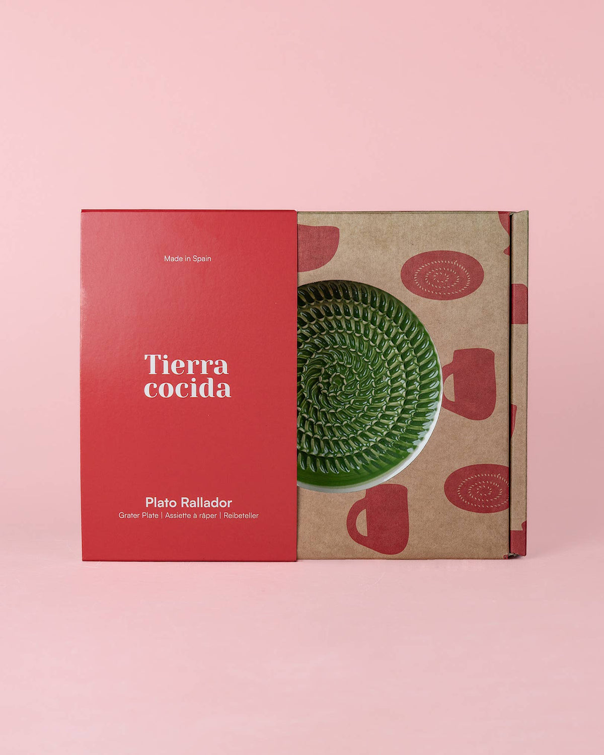 Medium vintage ceramic garlic grater bowl from Roots by Alfar Tierra Cocida, showcasing a rustic kitchen utensil with textured surface.