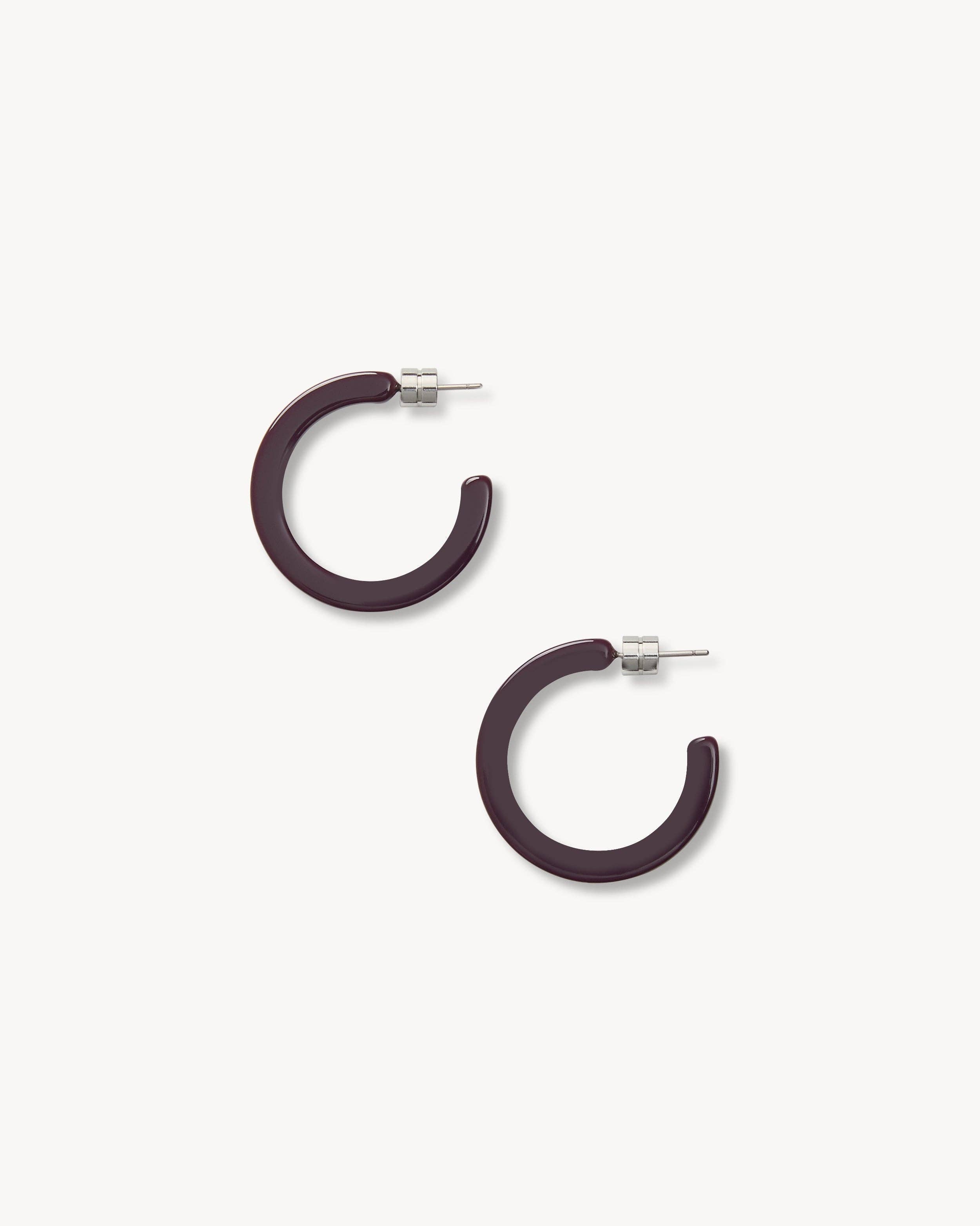 Mini Hoops in Royal Peony