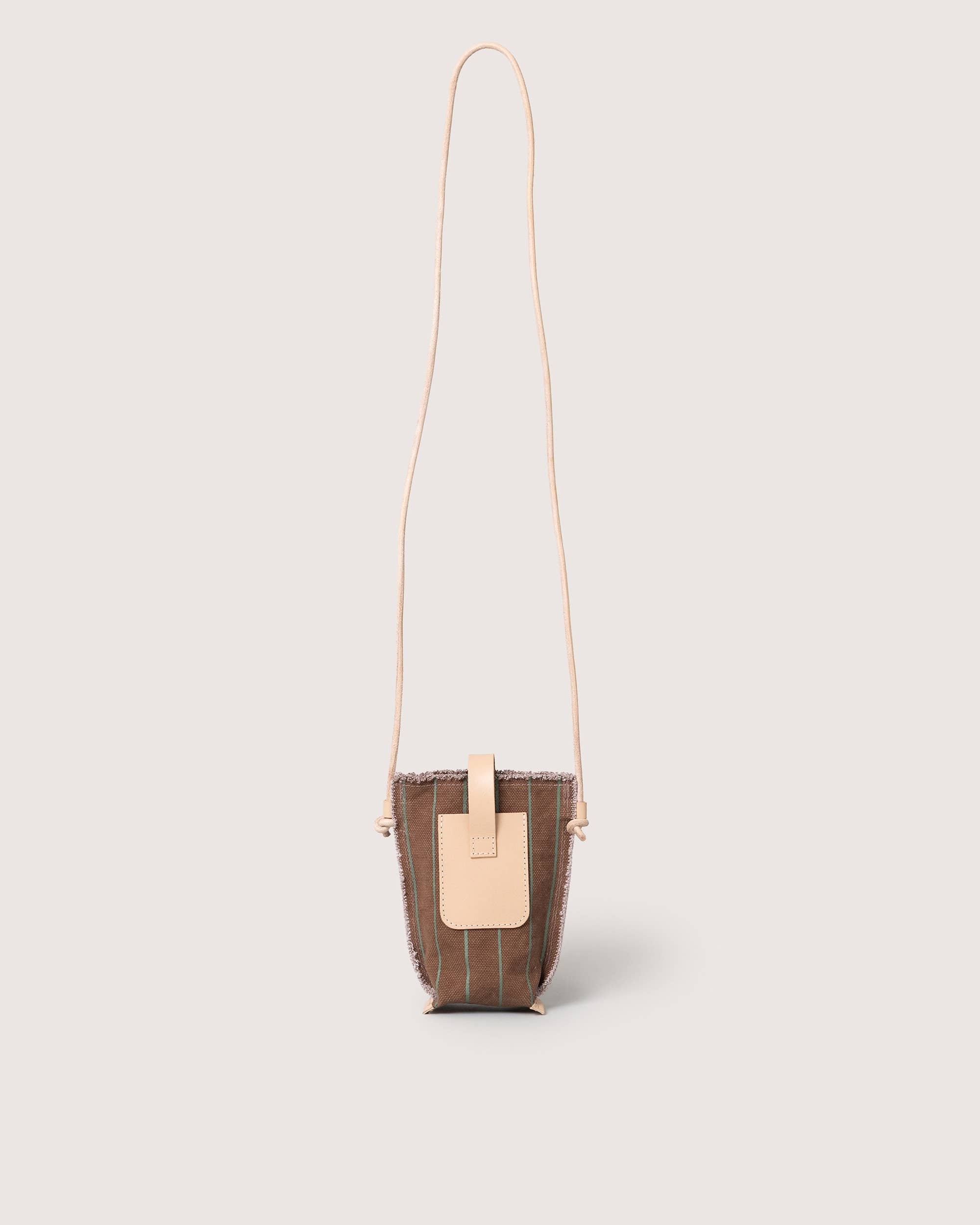Hana Canvas Phone Crossbody -Sea Clay