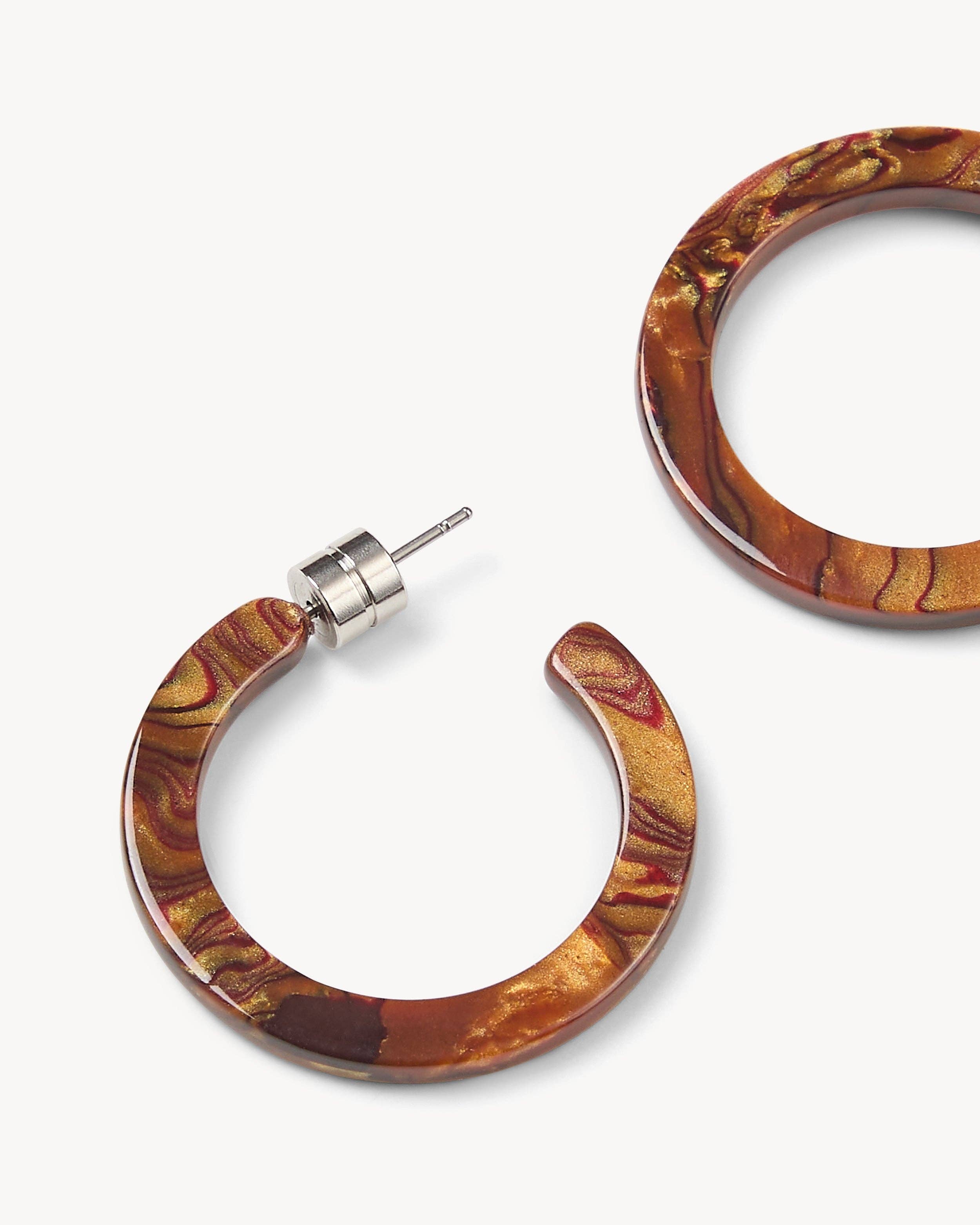 Mini Hoops in Bronze