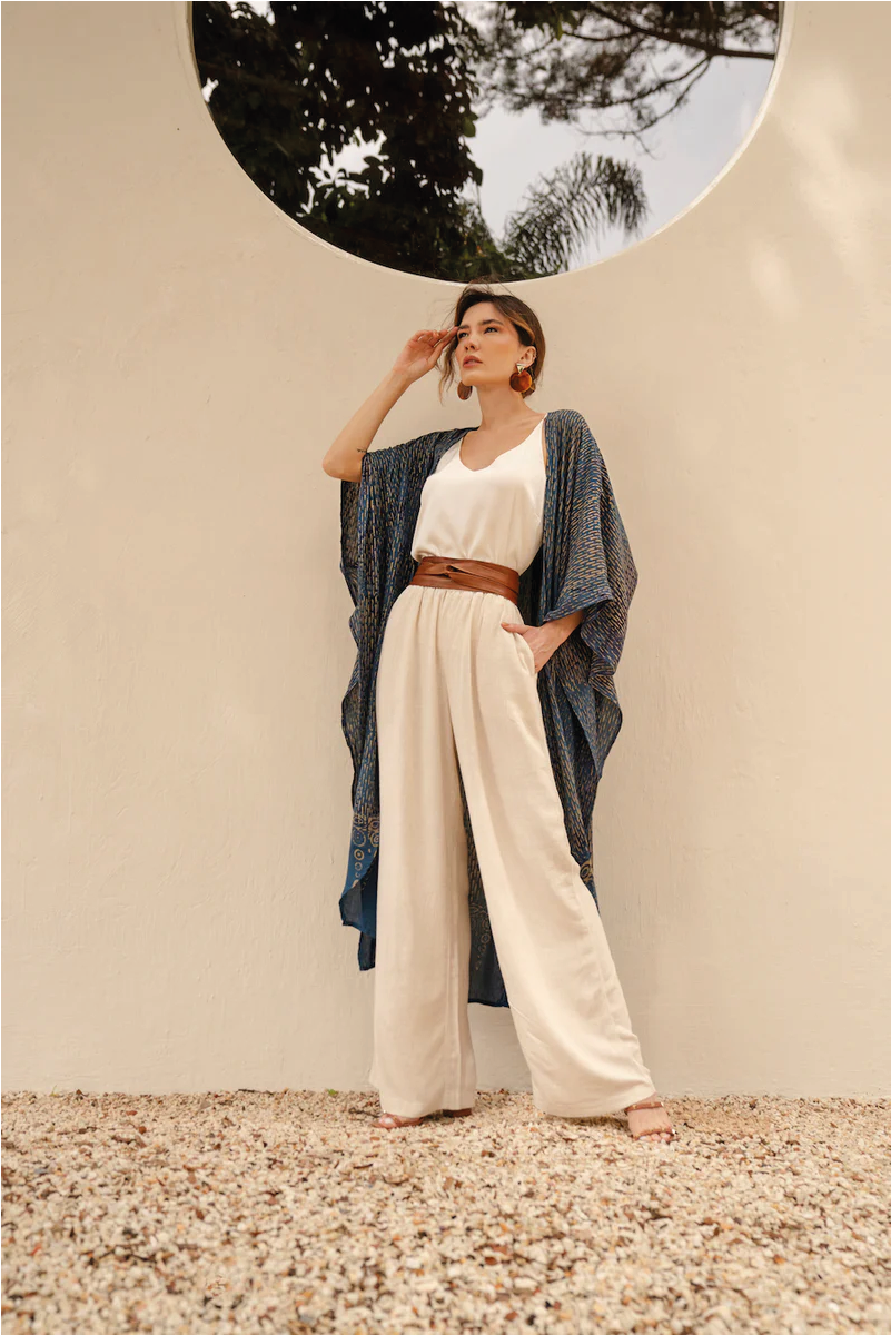 Adjustable whiskey leather wrap belt from ADA Collection Belts, featuring boho chic style and versatile design.