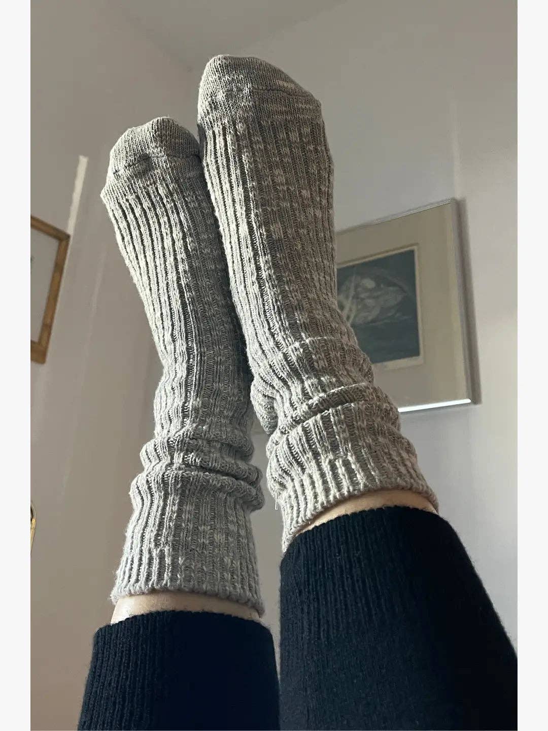 Le Bon Shoppe Cottage Socks in soft pastel colors, cozy knit with ribbed cuffs, perfect for casual wear and comfort.