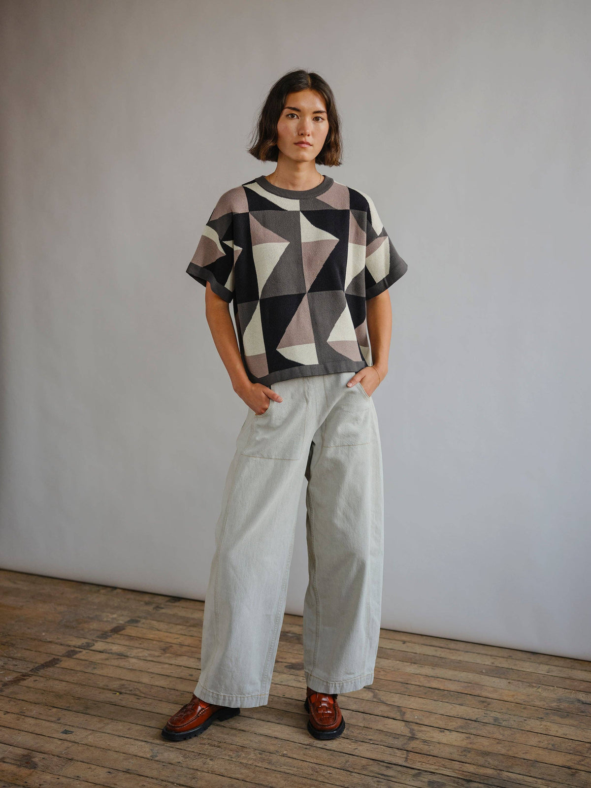 Calder Sweater Tee - Flint