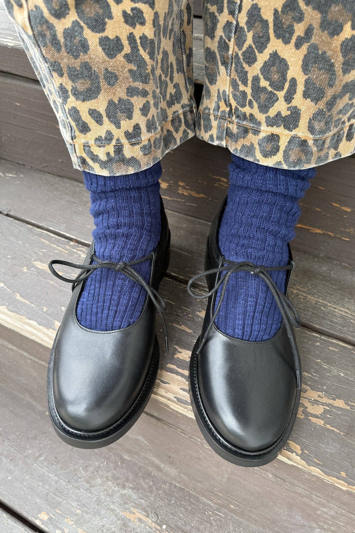 Le Bon Shoppe Cottage Socks in cozy, striped knit fabric, perfect for comfortable casual wear.