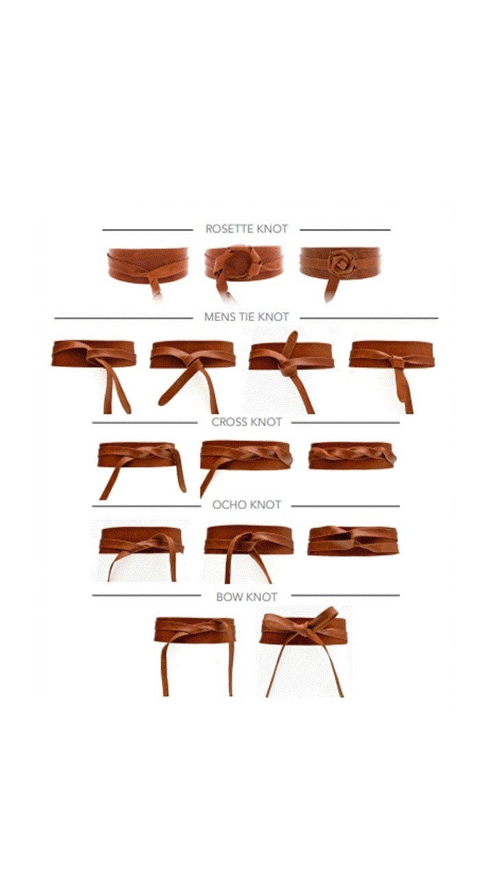Black adjustable wrap belt from ADA Collection Belts, featuring a sleek design and versatile styling for everyday wear.