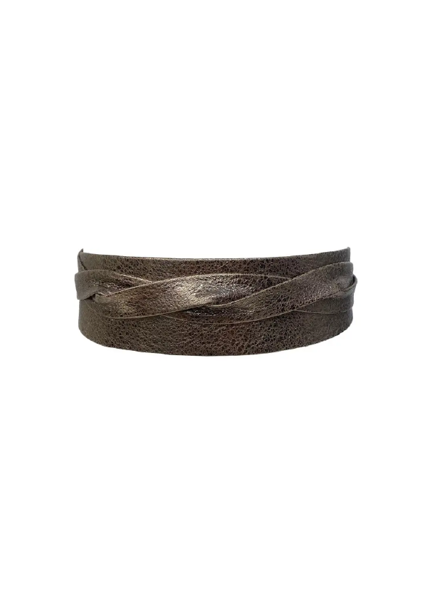 Midnight wrap belt from ADA Collection Belts, adjustable and sleek, designed for elegant evening wear.