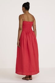Strappy Bodice Dress in Poppy
