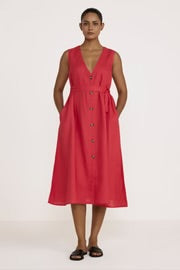 V-Neck Midi Dress