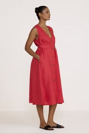 V-Neck Midi Dress