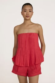Strapless Pleated Top