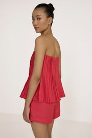 Strapless Pleated Top