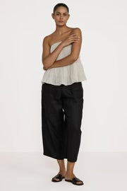 Strapless Pleated Top