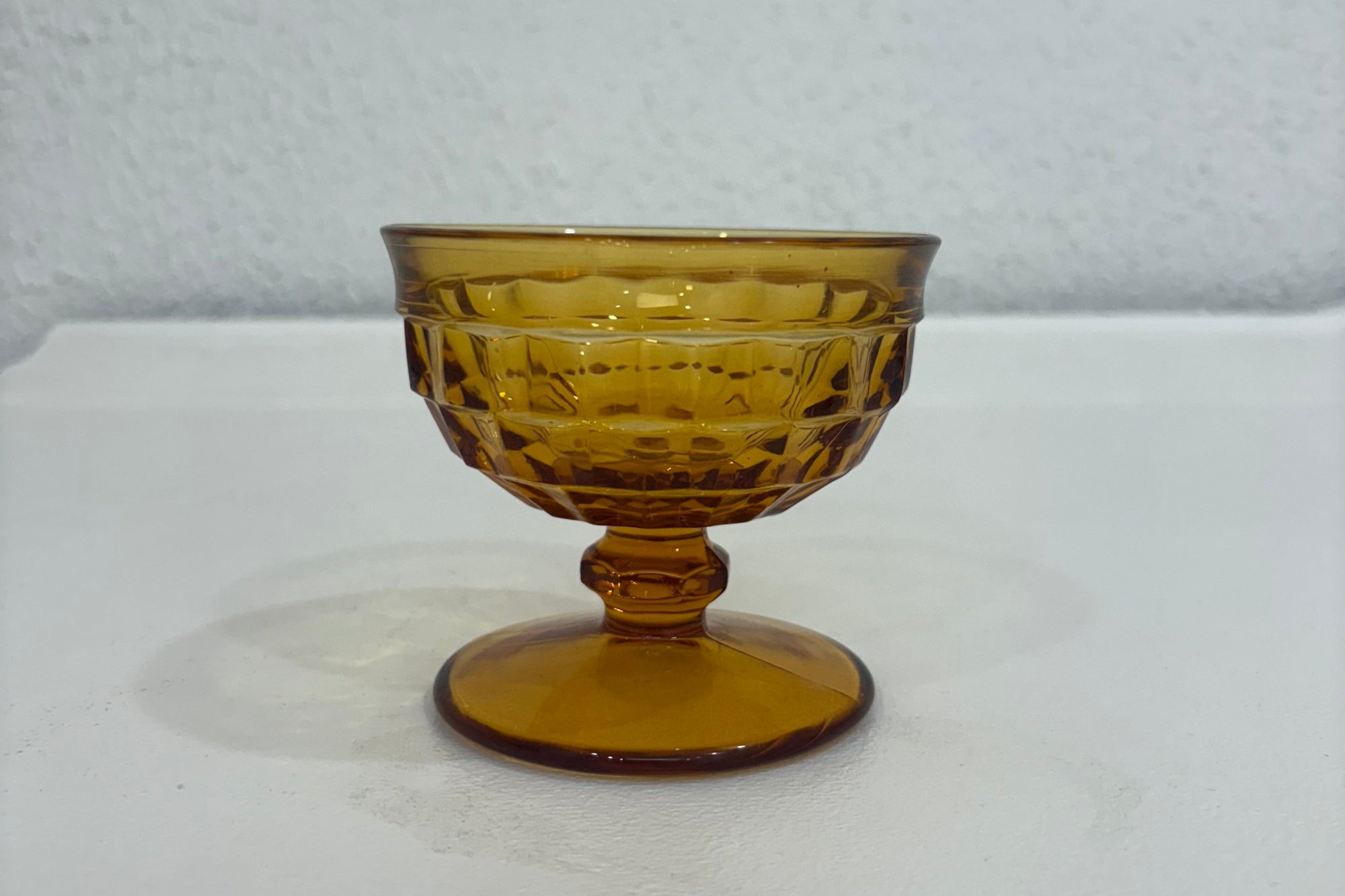 Amber Pedestal Glass