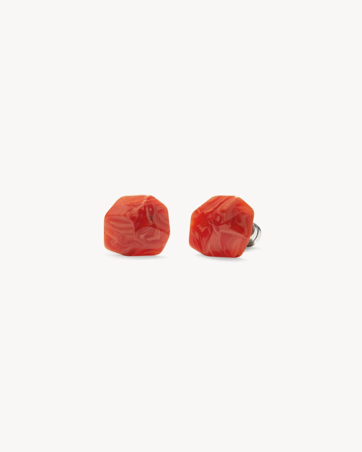Mini poppy sculpture stud earrings by MACHETE, featuring detailed floral jewelry in a delicate, artistic design.