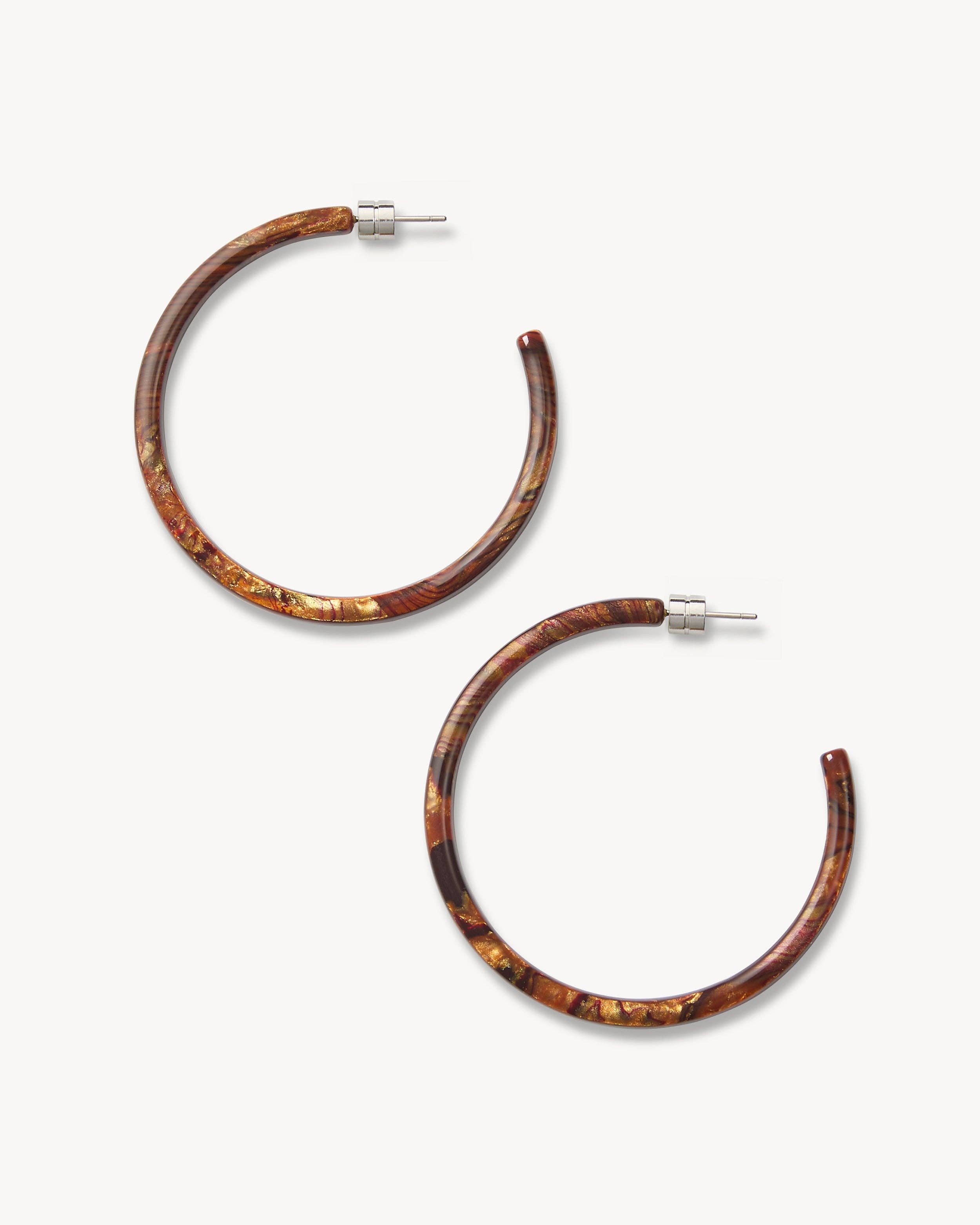 Large Hoops in Bronze