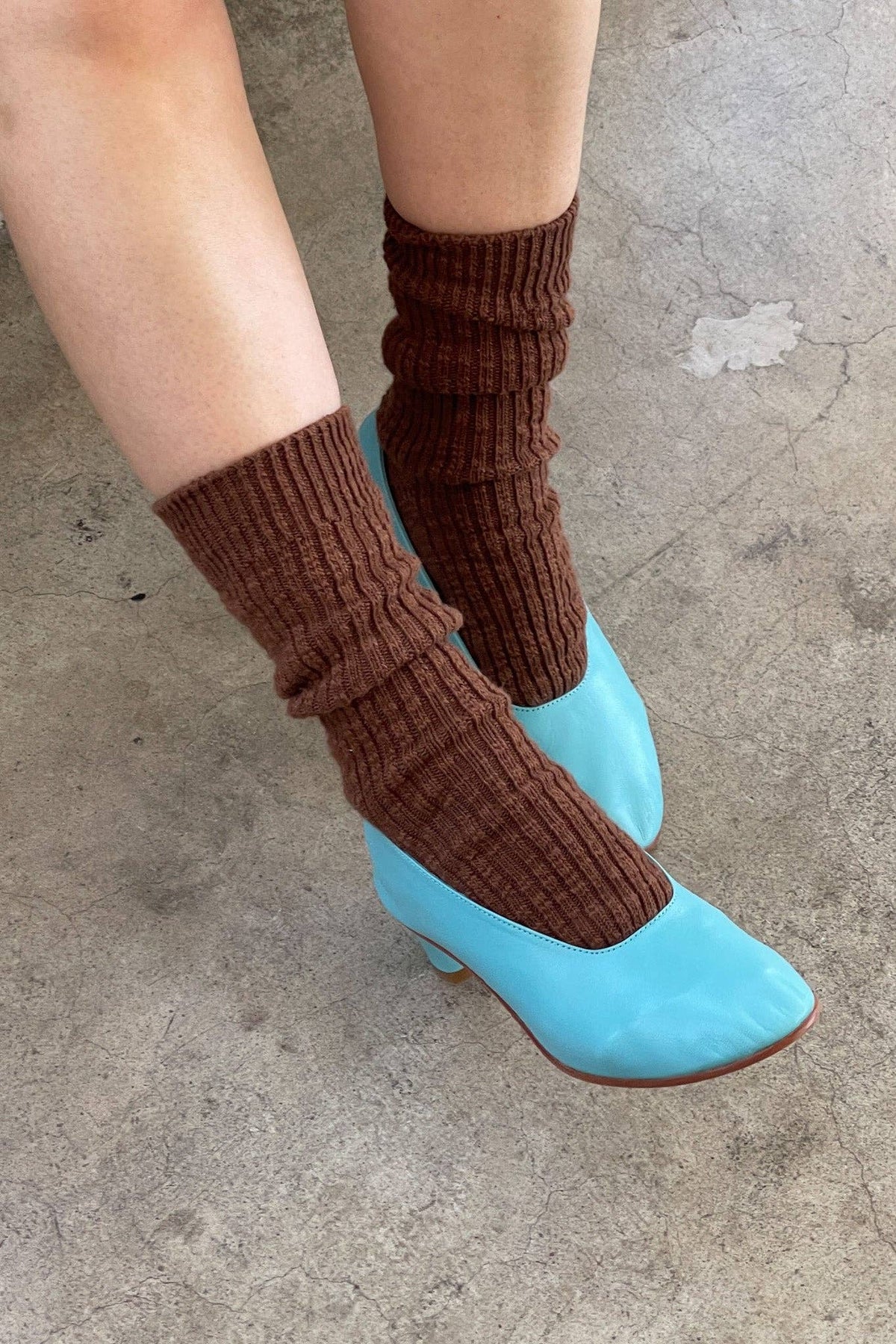 Wholesales Cottage Socks by Le Bon Shoppe featuring cozy knit fabric and colorful striped pattern.