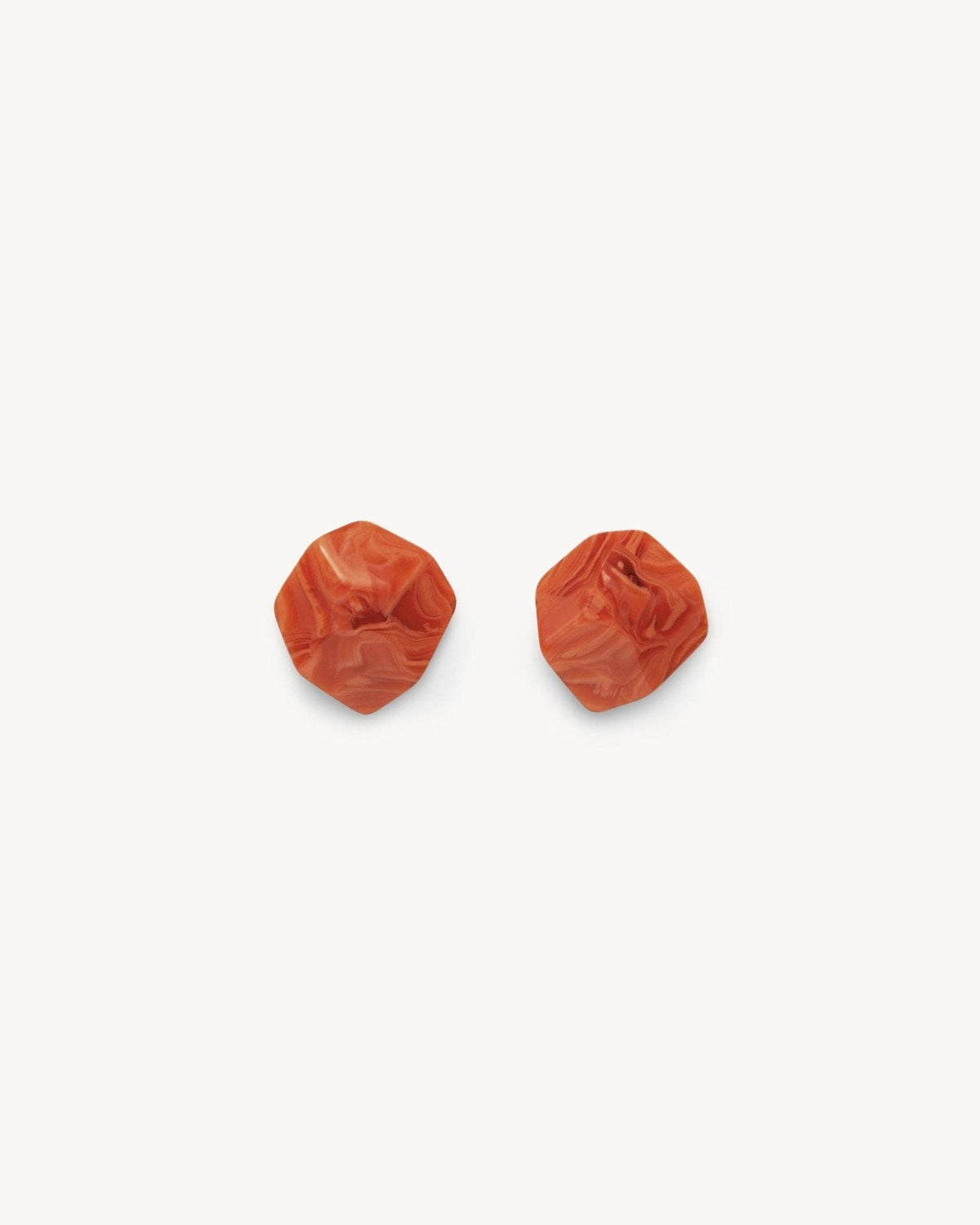 Mini Poppy Sculpture Stud Earrings by MACHETE featuring detailed floral jewelry in gold tone.