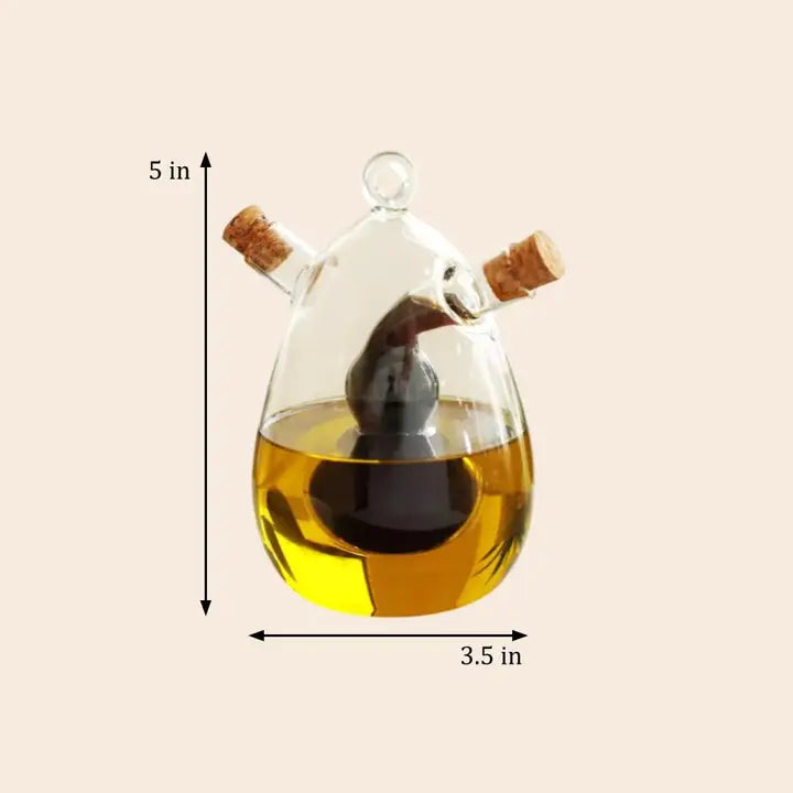 Glass Oil & Vinegar Cruet – 2-in-1 Minimal Kitchen Dispenser | HOSTcraft