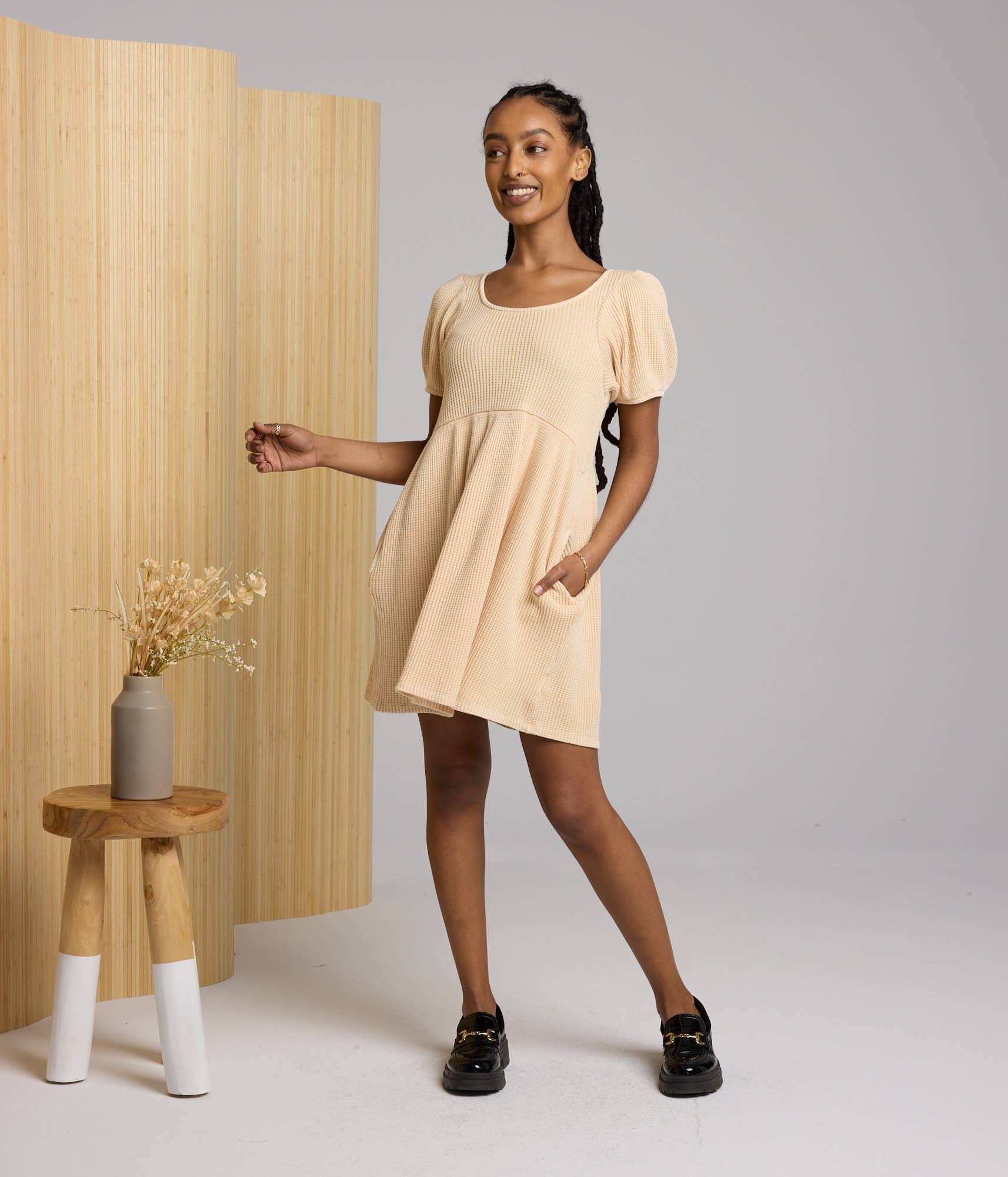 Ethel Waffle Knit Dress