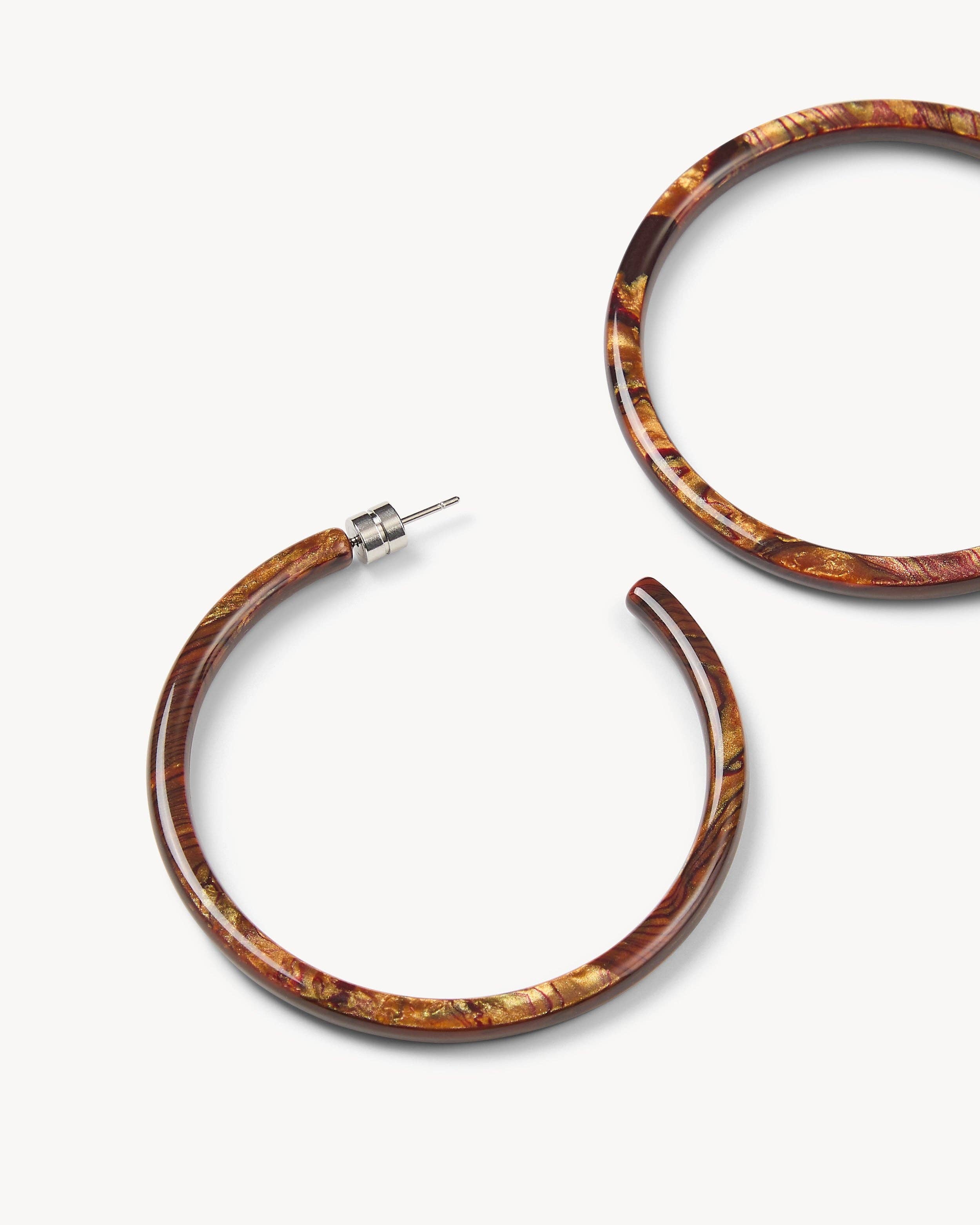 Large Hoops in Bronze