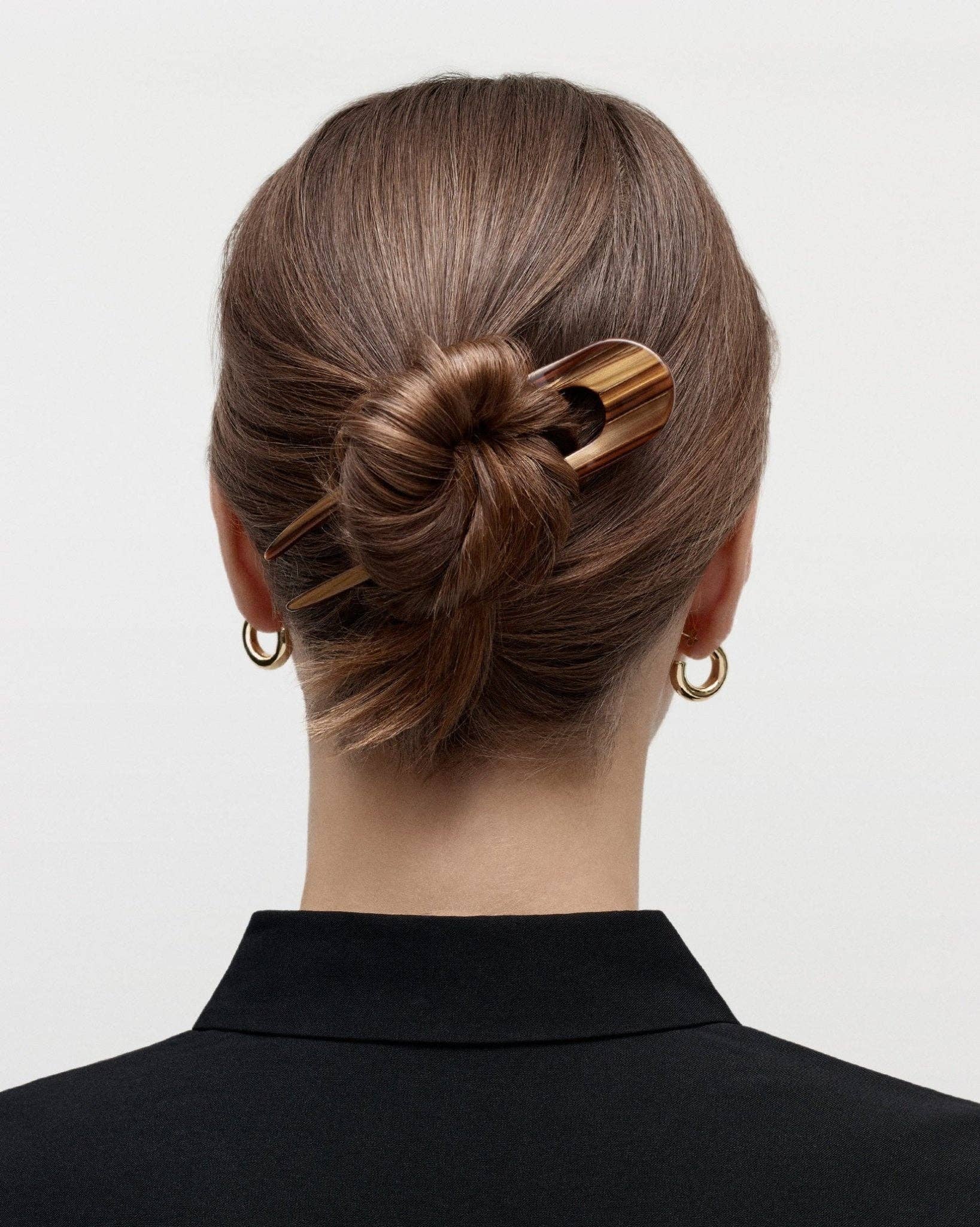 French Hair Pin in Tiger's Eye