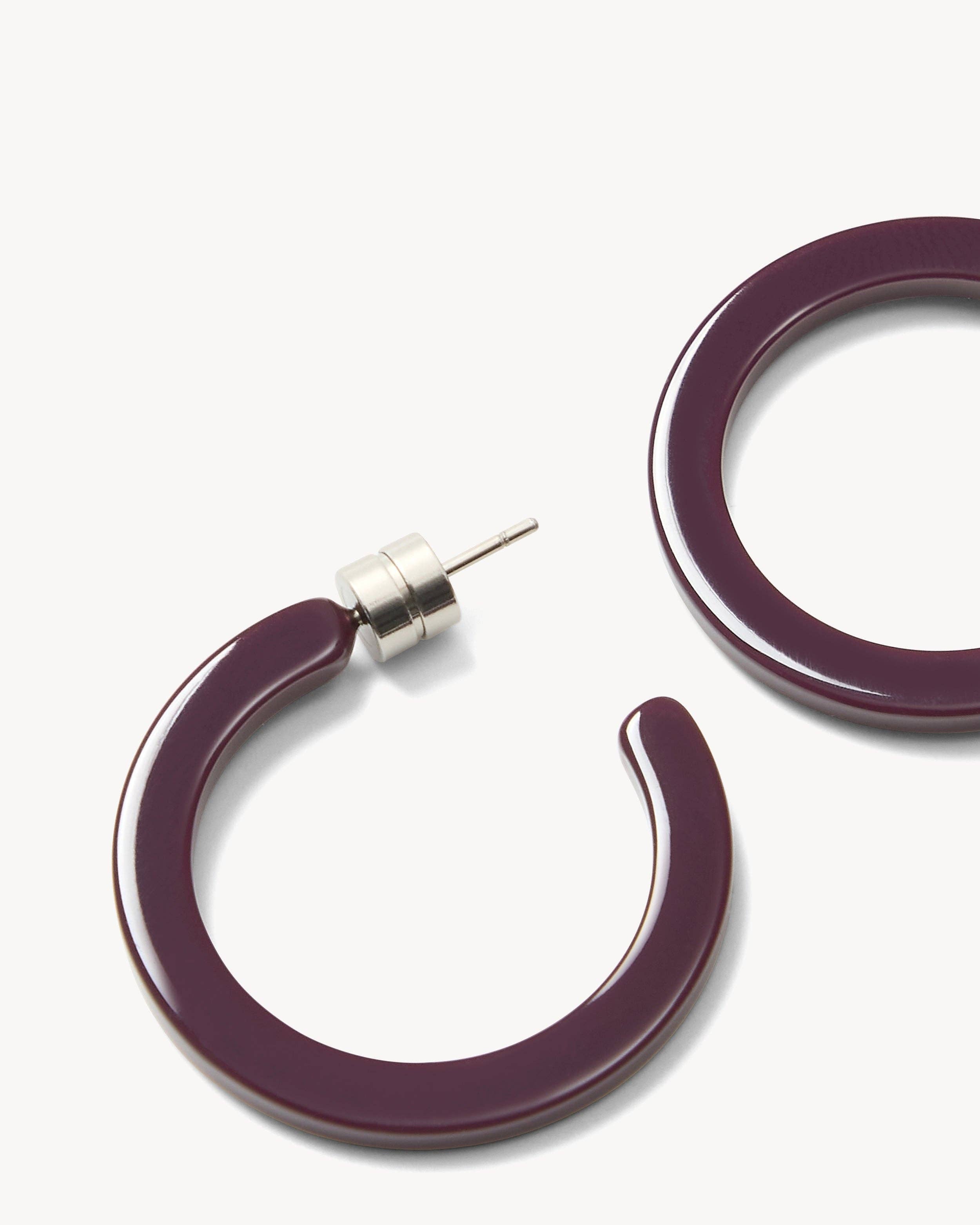 Mini Hoops in Royal Peony