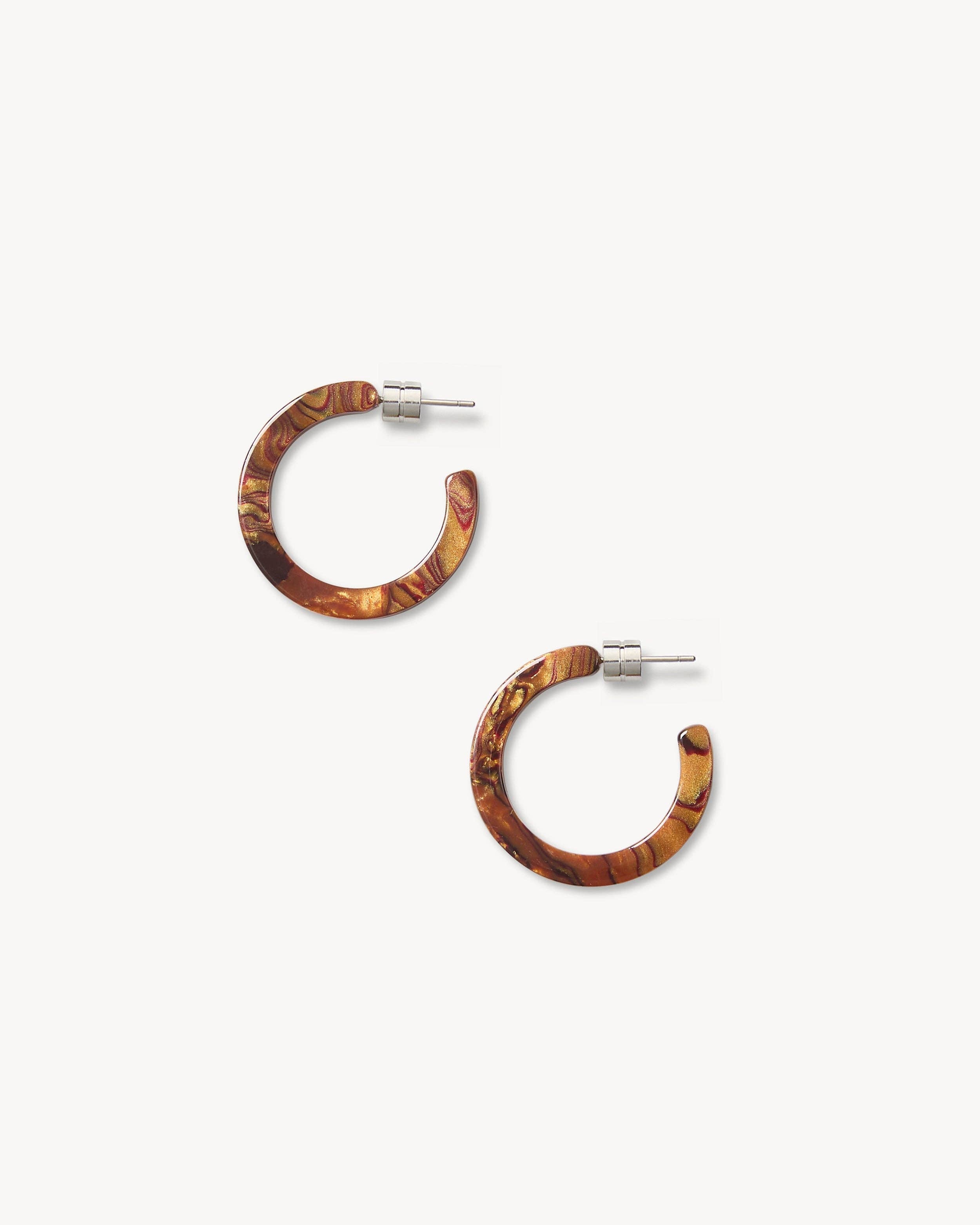 Mini Hoops in Bronze