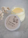 Refillable face cream with rosehip and argan oil from The Village Refillery, featuring a jar of nourishing body care face moisturizer.